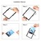 Fabulaxe Modern Metal Floating Tabletop Photo Picture Frame with Glass Cover and Easel Stand, Black 4 x 6 QI004066.BK.M - alternate 8